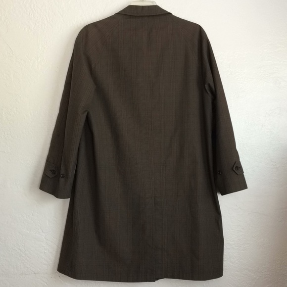 London Fog Vintage fine multicolored plaid high quality men’s swing trench coat - Picture 8 of 8